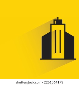 office building on yellow background