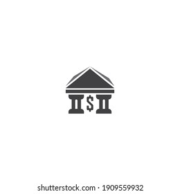 Office building sign icon in flat style. Apartment vector illustration on white isolated background. Architecture business concept.
