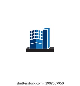 Office Building Sign Icon In Flat Style. Apartment Vector Illustration On White Isolated Background. Architecture Business Concept.