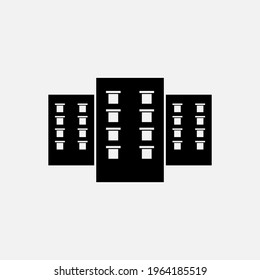 Icono de signo de creación de Office en estilo plano. Ilustración vectorial de apartamento en fondo blanco aislado. Concepto de negocios de arquitectura.