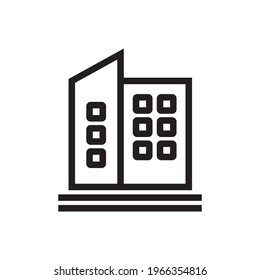 Icono de signo de creación de Office en estilo plano. Ilustración vectorial de apartamento en fondo blanco aislado. Arquitectura concepto de negocio.icono de empresa símbolo de signo aislado ilustración vector - alta calidad 
