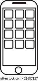 Office building sign icon in flat style. Apartment vector illustration on white isolated background line art.eps
