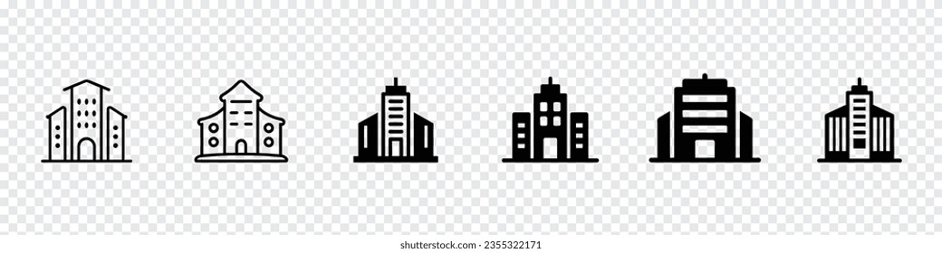 Office building sign icon in flat style. Building vector icon, Buildings icons, Office Icon, Office Building Vector Icon