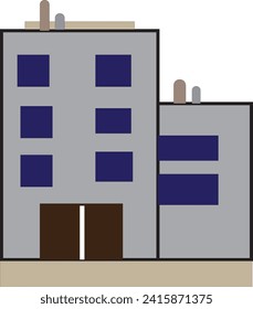 Icono de signo de creación de Office en estilo plano. Ilustración vectorial de apartamento 