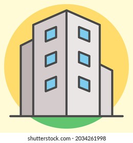 Office Building simple, Vector illustration