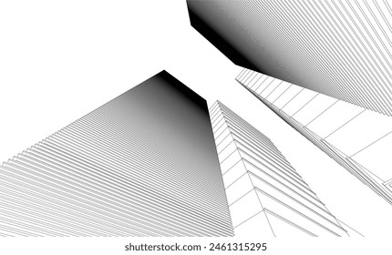Dibujo de edificio de oficinas 3d renderizado