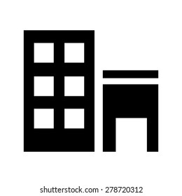 Office building symbol icon vector illustration eps10 on white background