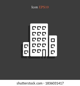 Bürogebäudesymbol. Vektorgrafik EPS10.