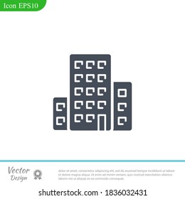 Office building symbol. Vector illustration EPS 10.