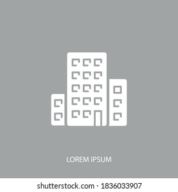 Office building symbol. Vector illustration EPS 10.