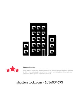 Office building symbol. Vector illustration EPS 10.