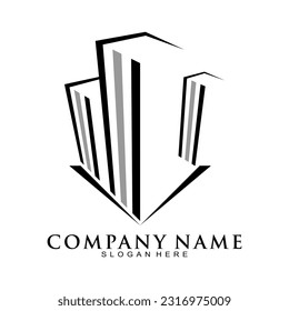 Office building symbol vector logo