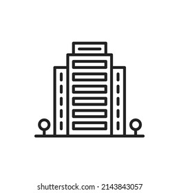 Icono de la línea delgada de creación de Office. Símbolo lineal. Ilustración vectorial.