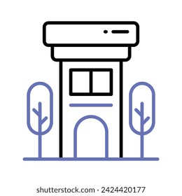 Office building vector design isolated on white background