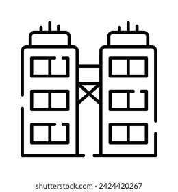 Office building vector design isolated on white background
