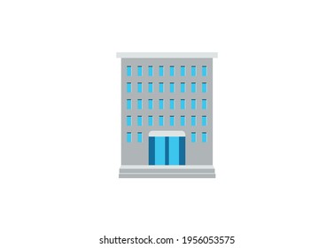 Office Building vector flat icon. Isolated Corporate Office Building emoji illustration