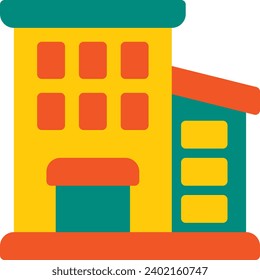 Office Building Vector Flat Icon, suitable for business or investment or office purpose.