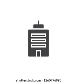 Office building vector icon. filled flat sign for mobile concept and web design. Residential House simple solid icon. Symbol, logo illustration. Pixel perfect vector graphics