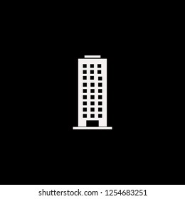 office building vector icon. flat office building design. office building illustration for graphic 