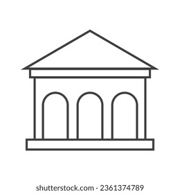 ilustración de icono de vector de construcción de oficinas