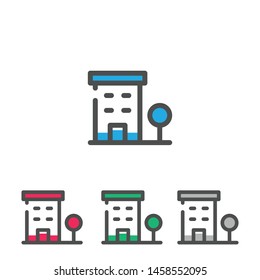 Office Building Vector Icon symbol