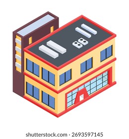 Office Building Vector icon which can easily modify or edit
