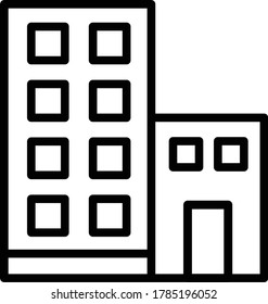 Office Building Vector Icon.hotel icon