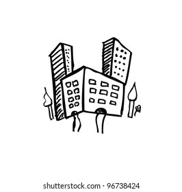 Office Building - Vector Illustration