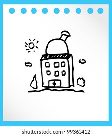 office building - vector illustration