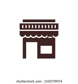 Office Building vector illustration. Shipping and Delivery glyph style icon.