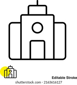 Icono de línea de vectores de creación de Office