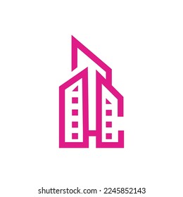 office building vector logo design