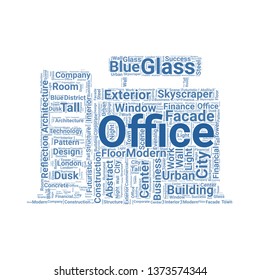 office building word cloud. tag cloud about office building