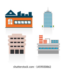 Office Buildings flat design vector