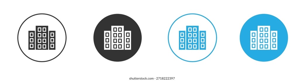 Ícone de prédios do Office para design de aplicativo e Web. Ilustração de elemento simples.