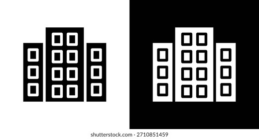 Office buildings icon design vector collection. flat icons.