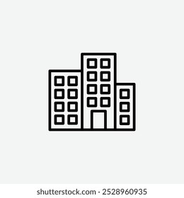 Office buildings icon isolated on the white background.