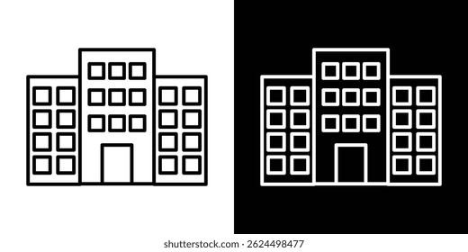Office buildings icon. Logotype vector set