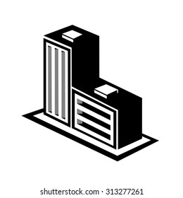 Office buildings icons