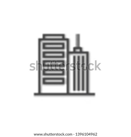 Office buildings line icon. linear style sign for mobile concept and web design. Business building outline vector icon. Symbol, logo illustration. Pixel perfect vector graphics