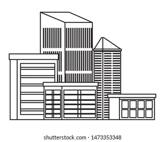 Office buildings and skyscraper real estates ,vector illustration graphic design.
