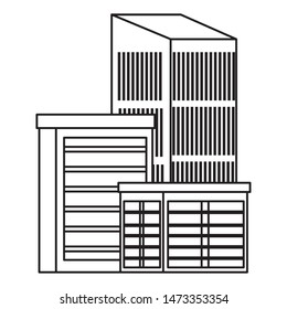 Office buildings and skyscraper real estates ,vector illustration graphic design.
