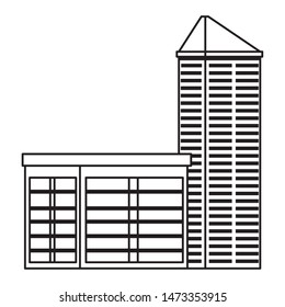 Office buildings and skyscraper real estates ,vector illustration graphic design.