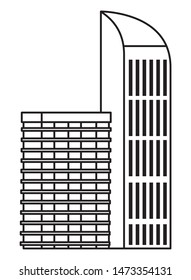 Office buildings and skyscraper real estates ,vector illustration graphic design.