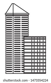 Office buildings and skyscraper real estates ,vector illustration graphic design.