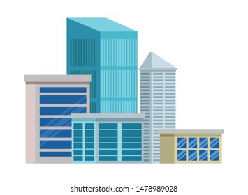 Office buildings and skyscraper real estates ,vector illustration graphic design.