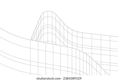 Office buildings vector 3d rendering