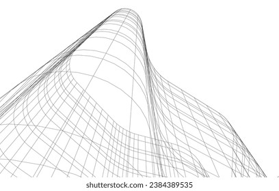 Office buildings vector 3d rendering