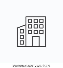 Office buildings vector flat icon set.eps