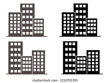 Office Buildings Vector . Icon Sky Scraper
